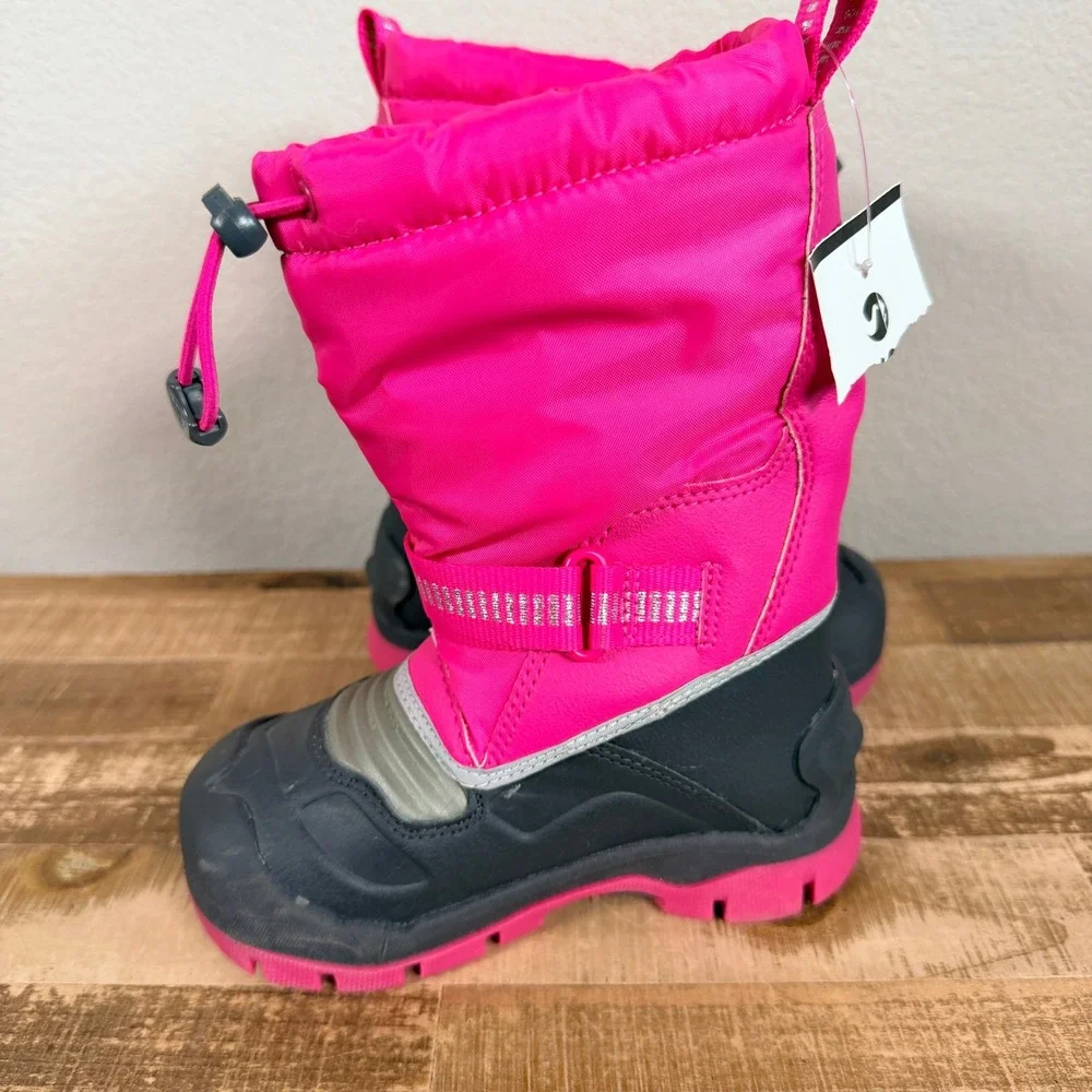 Keen Snow Troll Waterproof Insulated Winter Boots Toddler Girls Size 8 Pink Gray